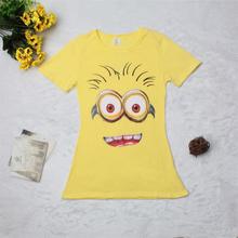New 2015 Girls dress Despicable Me 2 Minions Short Sleeve Baby Children fashion princess party Dresses Child Clothing