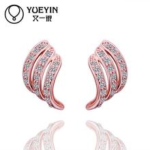 Free shipping E352 WholesaleNickle Free Antiallergic18K Real Gold PlatedEarrings For Women New Fashion JewelryFree Shipping