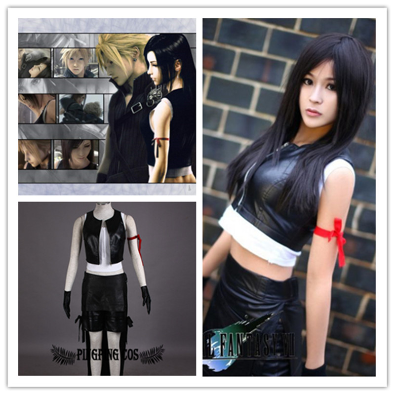 FF Final Fantasy Cosplay Tifa Cosplay Costumes Suit Can be Customized Leather Clothing Halloween Costumes(Free Shipping).