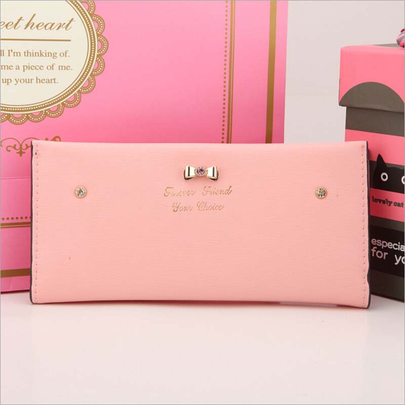 Designer wallets Famous Brand 2015 Luxury Lady Women Leather Purse Clutch Wallet Simple Long Card Holder Bag Portefeuille Femme