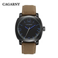 CAGARNY Brand Fashion Men Business Watch Men Quartz Clock Man Leather Strap Army Wrist watch