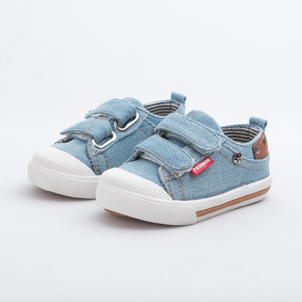Starting in spring 2015 children s classic washed denim casual shoes Velcro shoes new shoes
