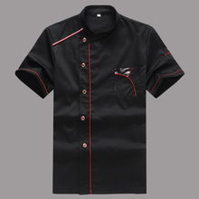 new Chef’s Short-sleeved Outfit Summer Wear Work Clothes Men and Women Overalls Hotel Kitchen Chef Uniform