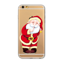 Merry Christmas For iPhone 6 6S 4 7 Inch case UltraThin Soft TPU Animal Clear Painted