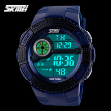 Nueva moda Skmei marca relojes deportivos para hombre reloj militar LED Digital de natación exterior vestimenta informal ginebra reloj de oro