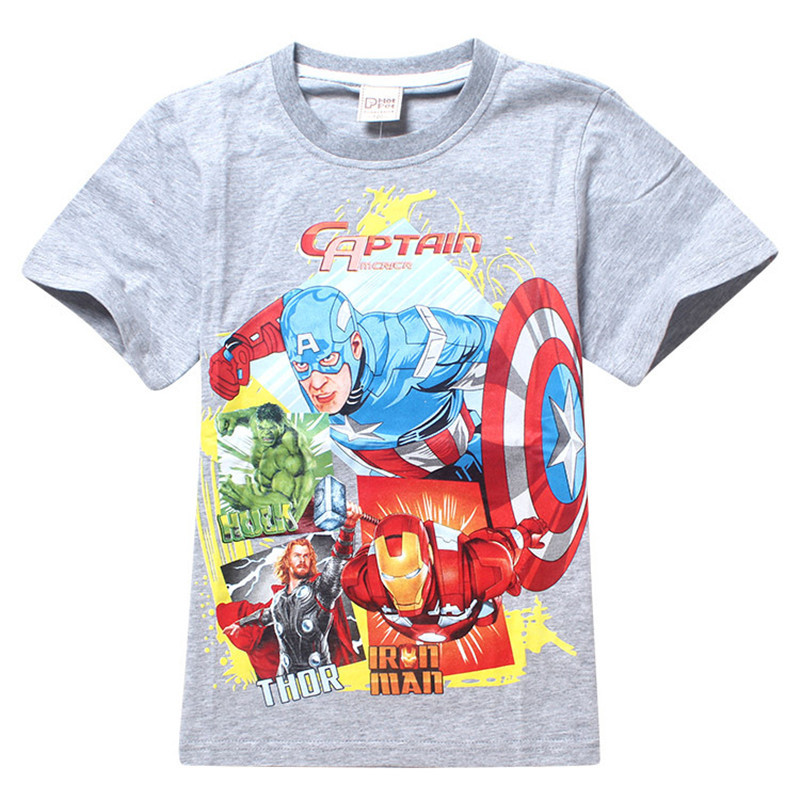 2015 Brand T Shirt Captain America Children Kids Baby T Shirts Cotton Tops Baby Boy Tshirt