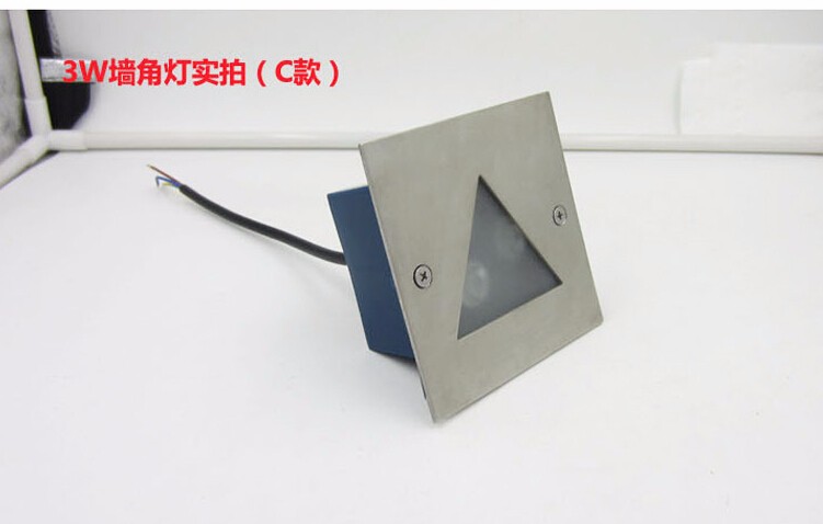 Description Picture 6 of itemSuqare 3W Foundation embedded LED footlights 3W light LED stair corner lamp light footfall night light AC85-265V