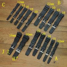 Para MENS correas de reloj, alta calidad impermeable correa de caucho de silicona, correa de silicona suave, envío rápido