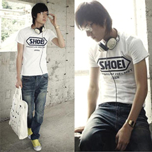 High quality Fashion men’s short sleeve 100% cotton white t shirt Letter of Japan Shoei print Handsome t-shirt casual tops GC414