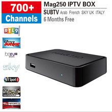 Mag 250 IPTV Box + 6 months IPTV Subcription 700+ Europe IPTV Sky IT DE UK French Portuguese Turkish TV Box In Stock