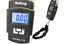 Nuevo 50 kg / 10 g pantalla LCD portátil Digital electrónica del peso del equipaje gancho escala envío gratis