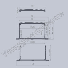 147x41x155 mm 5 78 x1 6 x6 1 wxhxl aluminum enclosure for circuit board pcb usb