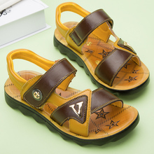new children’s shoes boy leather sandals in new spring and summer 2016 beach shoes, children’s recreational leather shoes 4614