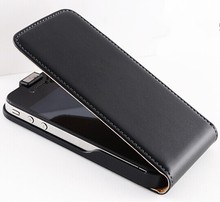 Hot sale ! Retro Genuine Leather Case for iPhone 4 4S 4G Luxury Vertical Magnetic Fip Phone Cover Bags Plain Skin RCD4sLcase
