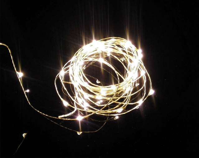 5pcs 5M 50LED DC plug copper wire string lights lighting waterproof LED starry decor holiday ...