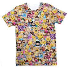 Harajuku t-shirt Men/Women hot emoji Print 3d t shirt Unisex tees tops Plus size S-XXL 3 style camisetas Drop Shipping