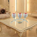 Luxurious 3 arms Desktop Crystal Candle Holder Metal Silver Plated Candlestick For Home Wedding Centerpieces Candelabra
