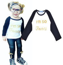 High quality bobo choses girl baby clothes t shirt cute letter printing kids tops brands autumn boy girl motion clothing t-shirt
