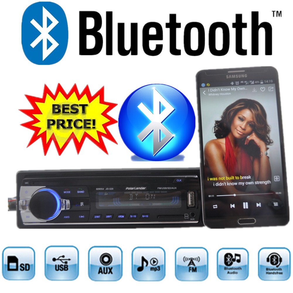 2015 New style 12V Car radio aux in,FM Radio MP3 Audio Player Support Bluetooth Phone with USB/SD MMC Port audio In-Dash 1 DIN