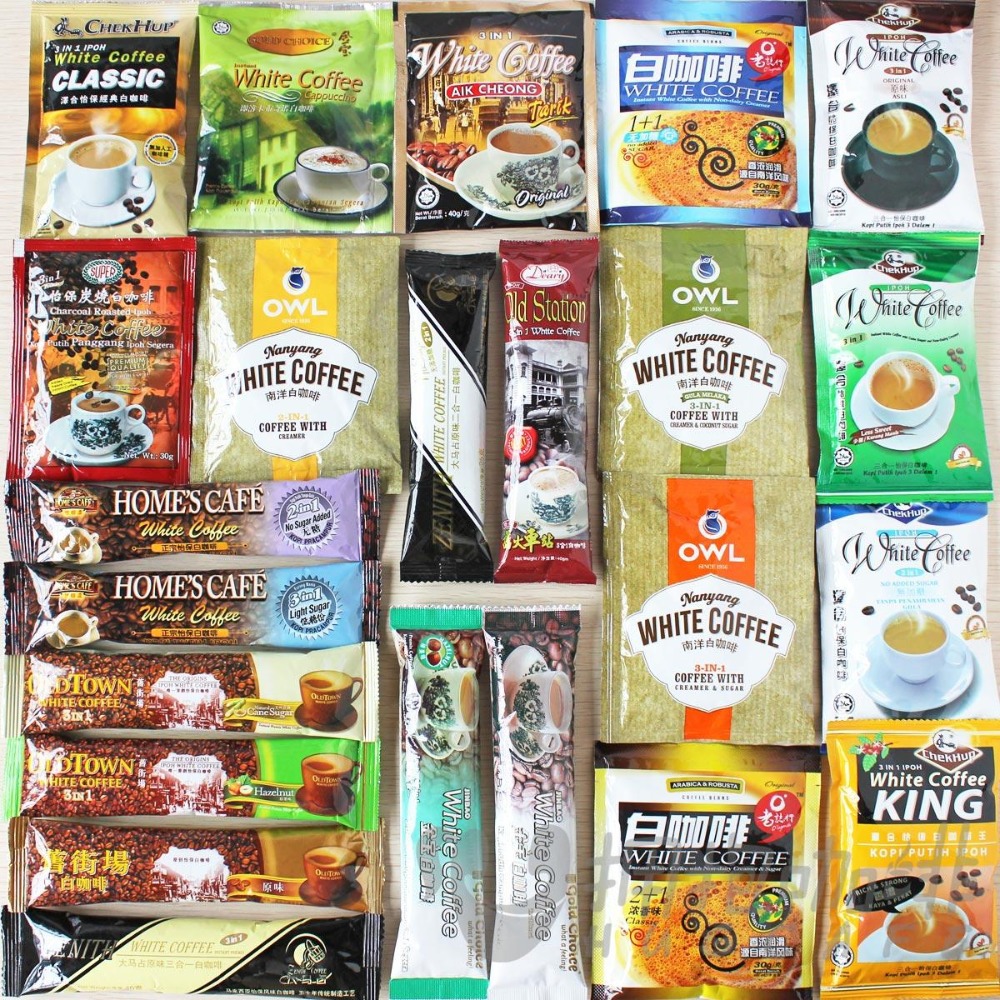 Super experience 23 kinds of different taste white coffee 510g more origin and brands Instant coffee