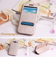 Luxury Silk Pattern S3 Flip Cover Case For Samsung Galaxy S3 i9300 Galaxi S 3 Leather