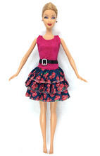 NK 2016 Newest Doll Dress Beautiful Handmade Party ClothesTop Fashion Dress For Barbie Noble Doll Best Child Girls’Gift 002A