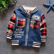 Baby Infants Boys Denim Jeans Printed Cardigans Jacket Coats Outwear Tops Roupa Casaco MT292