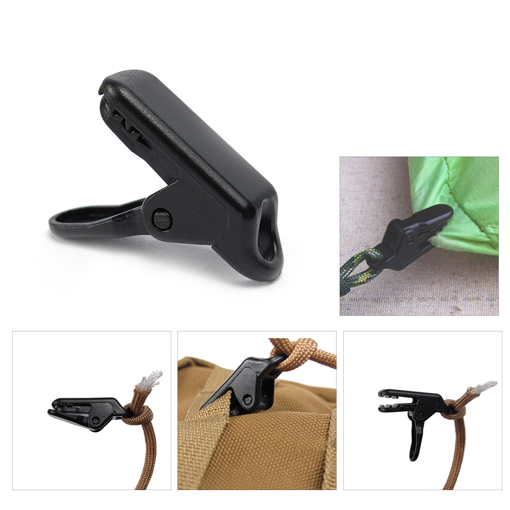 20 Pack Awning Clamp Set Tarp Clips Snap Hangers Survival Emergency Camping Tent