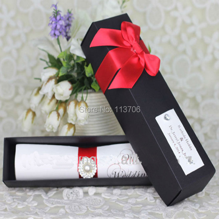 Make scroll wedding invitations