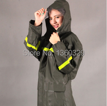 Labor Protection Burberry_ men Woman Raincoats Waterproof Rain Coat Pant Thickening Reflective Motorcycle Boys Girls Clothes