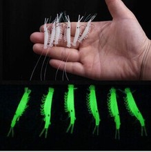 Free shipping 5pcs a set New Sabiki Soft Fishing Lure Rigs Luminous Shrimp Bait Jigs Lure soft lure Worn Fake lure