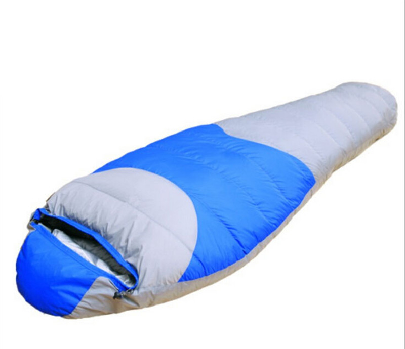 Nylon Waterproof 20 Winter Sleeping Bag Duck Down Camping Sleeping Bags Mummy Outdoor Camping ...