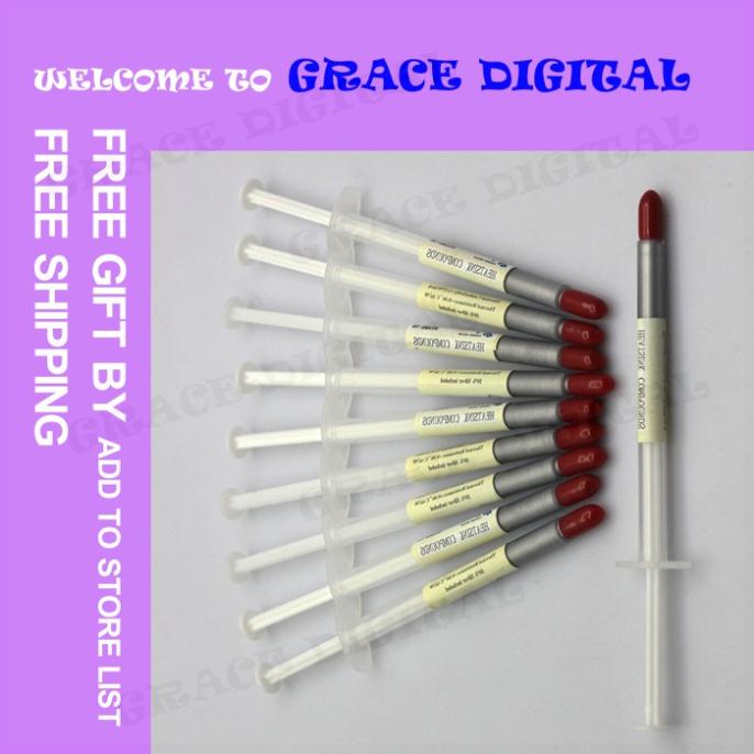 2016 New Welcoming 10pcs lot Free Shipping Silver Syringe Silicone Thermal Grease Heatsink Compound Paste For