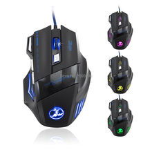 LED USB Wired Game Gaming Mouse Mice 7 Programmable Buttons 3200 DPI for Windons XP 7