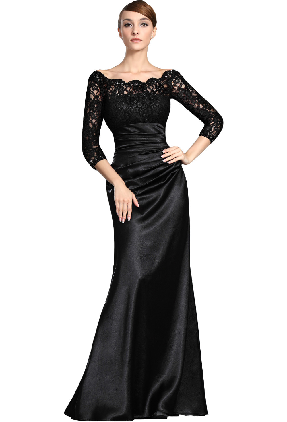 Long black grecian dress