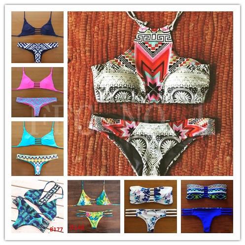 2015 Triangl Swimwear Bikini Neoprene Swimsuits Bathing Suit Push Up Bikini Brazilian Vintage Maillot De Bain