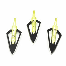 6pc hunting bow arrow arrow head shooting bow use 100 grain broad heads RJ027 G