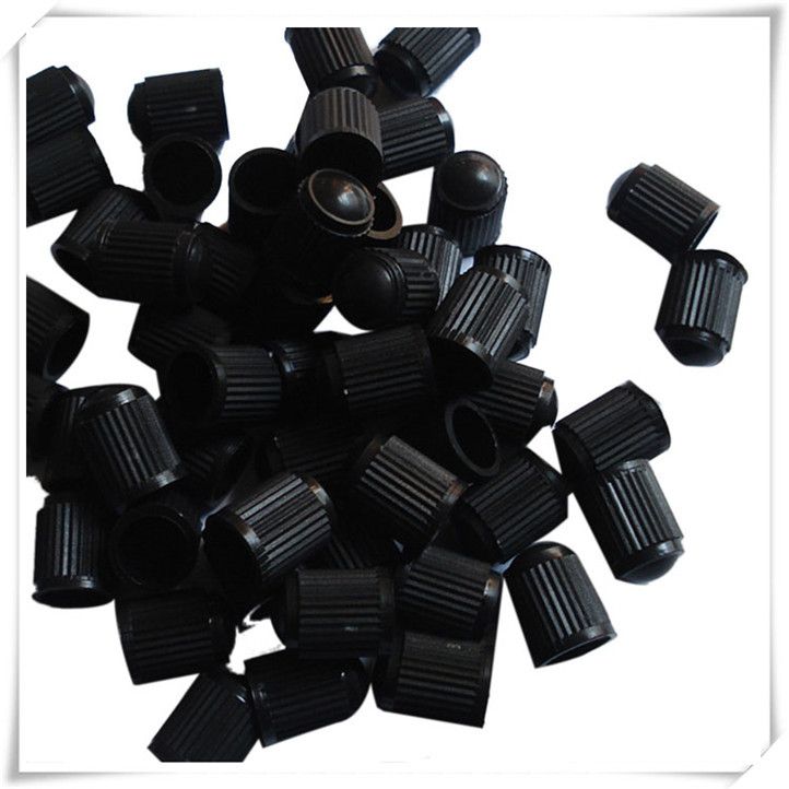 Newly Design 100 Black Plastic Tire Valve Stem Caps May15