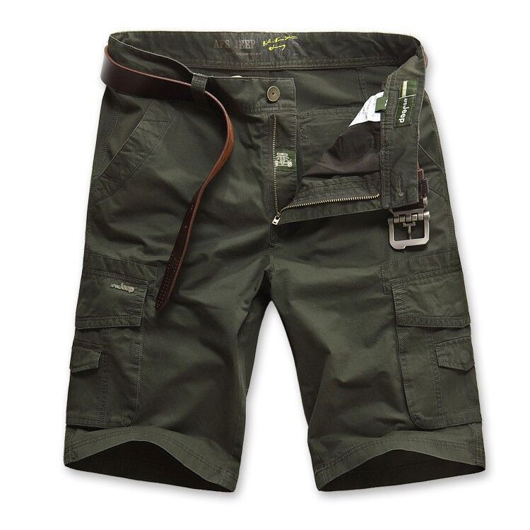 2015 Brand AFS JEEP Plus Size 30-44 Summer Men\'s Army Green Cargo Casual Bermuda Shorts Cotton Short Pants Pantalones Corto 882 (3)