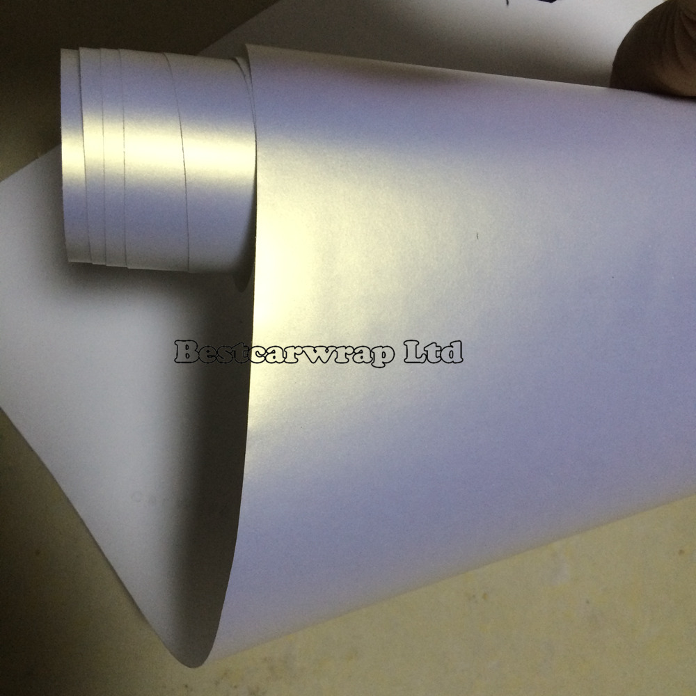 pearl white matt satin chrome Car wrapping film  sticker (4).JPG