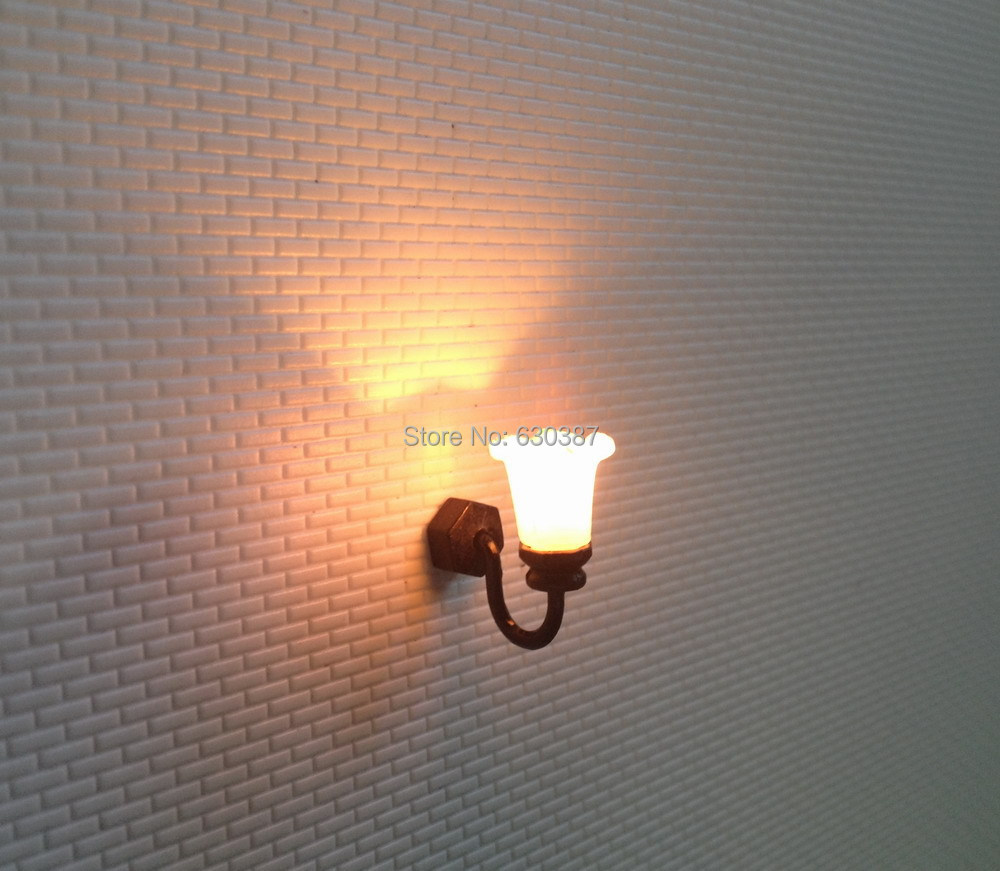 LYL036 Model Railway Metal Lamppost Lamps Wall Lights OO HO Scale 6V New-in Model Building Kits ...