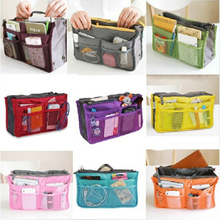 Cosmetic Bag in Bag Double Zipper Portable Multifunctional Travel Pockets Handbag Storage Bag Fadish Travel Organizer