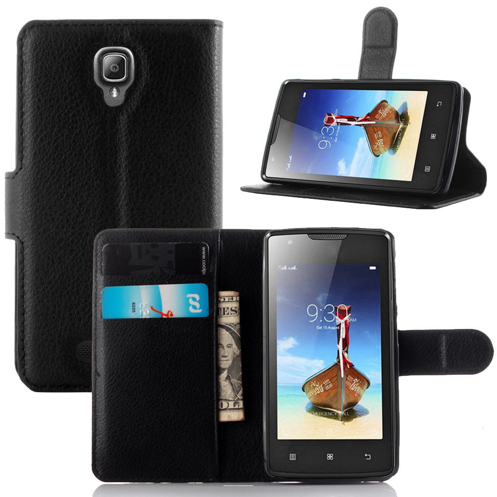 Luxury Wallet PU Leather Case Cover For Lenovo A1000 Case Flip Phone Case Back Cover For