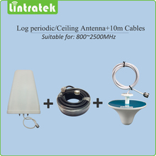 800~2500mhz Log-periodic Outdoor antenna Ceiling indoor Antenna 10m cables Accessories for 2G 3G Mobile signal Booster