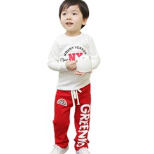 2-6Y Child Baby Boys Long Pants Trousers Casual Loose Rainbow Pattern Cotton Bottoms