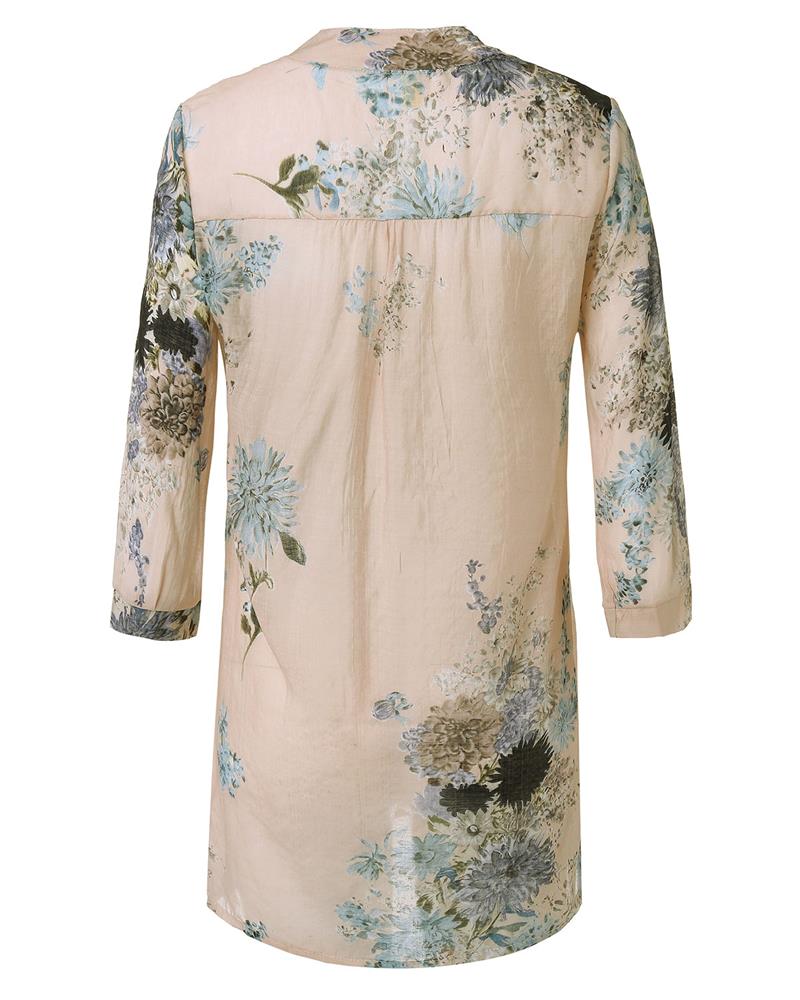 Zanzea Fashion Blusas Femininas 2018 Summer Women Blouses Blouse Casual Floral Print Long Blouse Tops Shirt Plus Size 5XL aeProduct.getSubject()