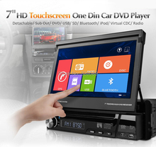 Free shipping 7 HD Touch Screen Car DVD player GPS Navigator 1din automotivo Single spindle Vehicle