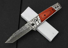 440 57HRC mango de madera OEM Browning 332 caza que acampa cuchillos de bolsillo plegable cuchillo herramienta exterior alta mejor regalo de calidad
