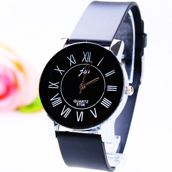 Hot sale 2015 new fashion casual black color alloy quartz watch silicone brand name JW best