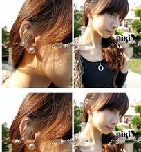 European and American trade jewelry wholesale retro temperament simple letter pearl earrings female channel